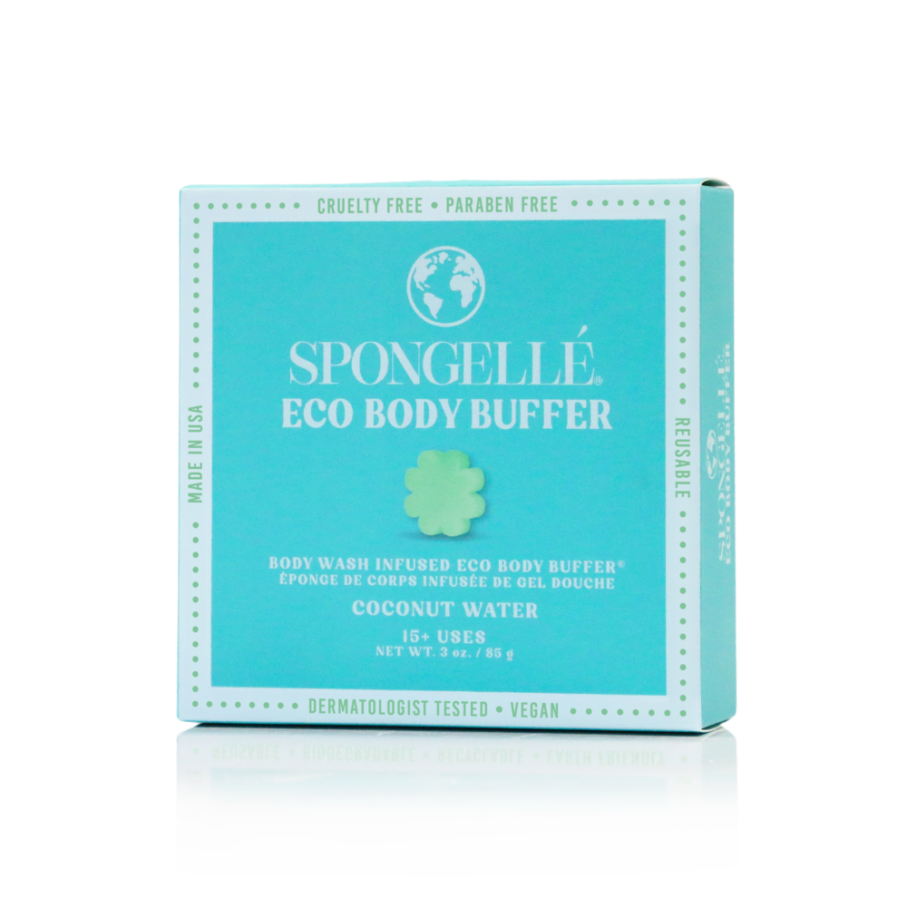 Spongellé Eco Body Buffer packaging on a white background