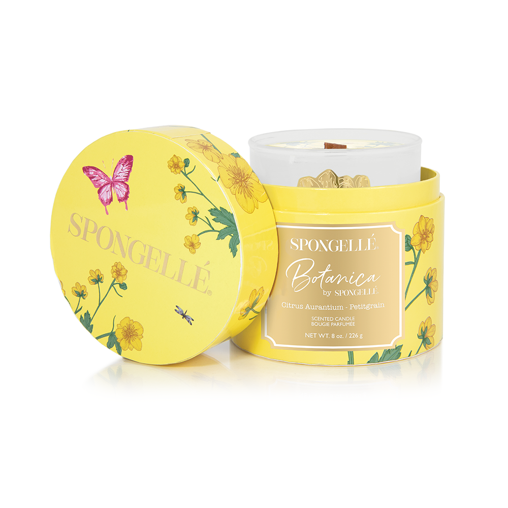 Citrus Petitgrain Botanical Scented Candle – Wood Wick Home Decor