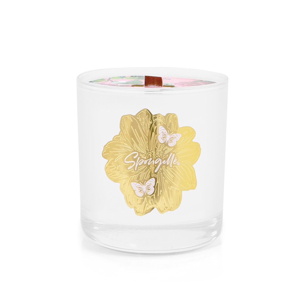 Rose Botanical Scented Candle – Luxury Wood Wick Candle Gift