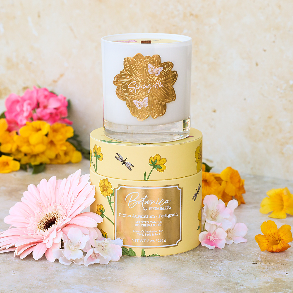 Citrus Petitgrain Botanical Scented Candle – Wood Wick Home Decor